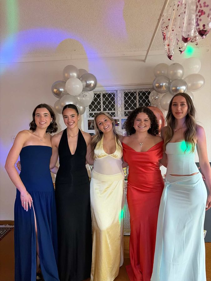 Customer wearing a Last Night's Dress rental